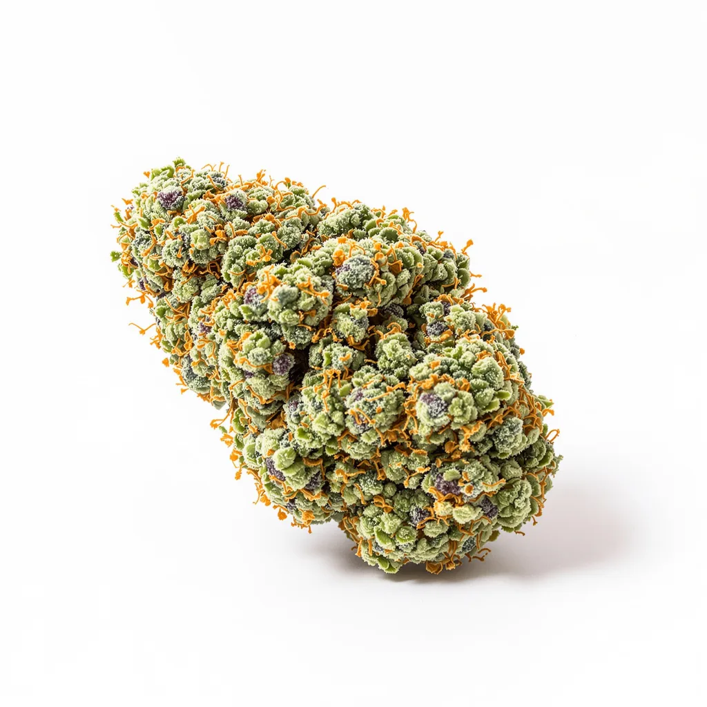 LA Woman 40% indica / 50% sativa — flor con tricomas visibles