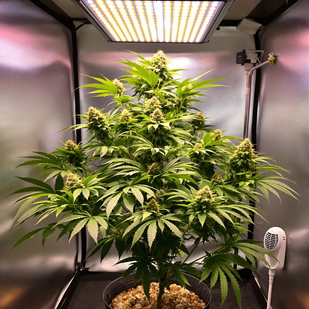Planta de cannabis Ladyburn 1974 en fase de floración — 90-130 cm feminizada