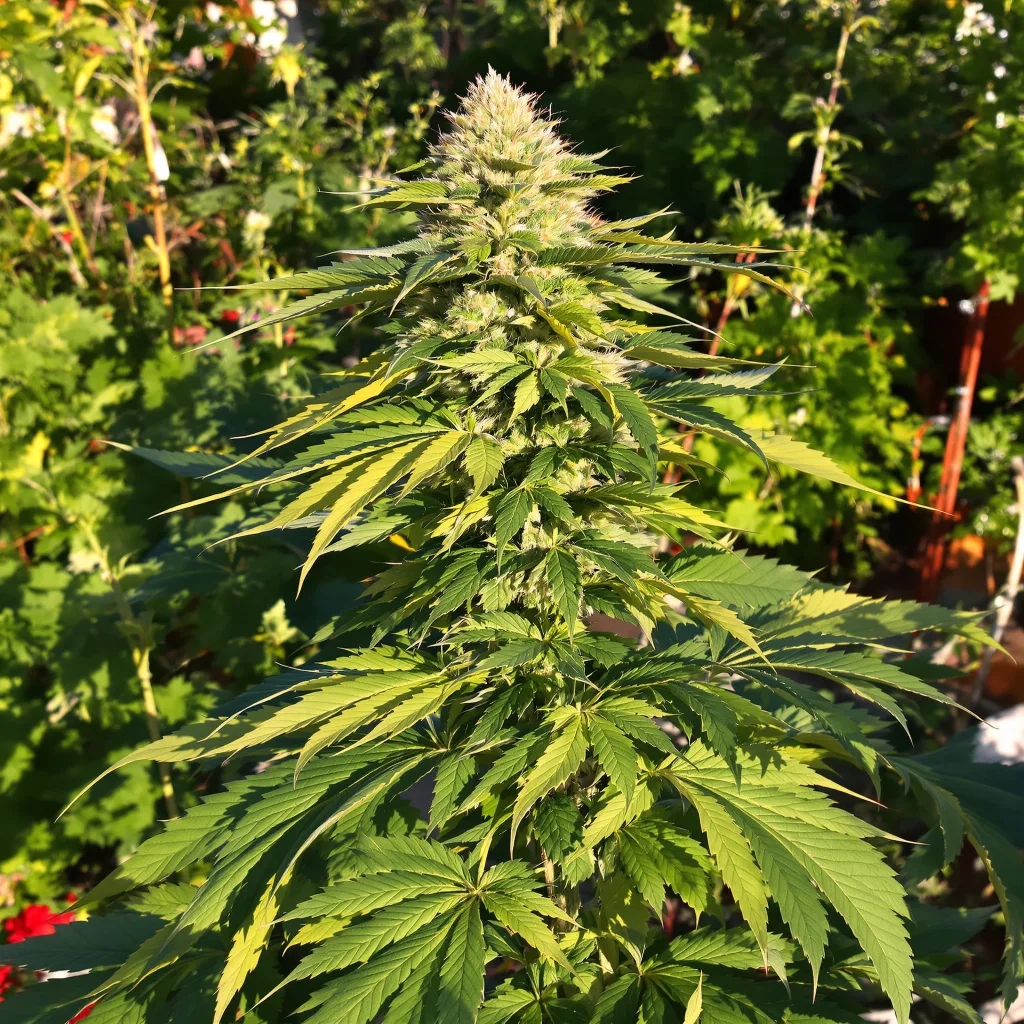 Ladyburn 1974 83% indica / 17% sativa — flor con tricomas visibles