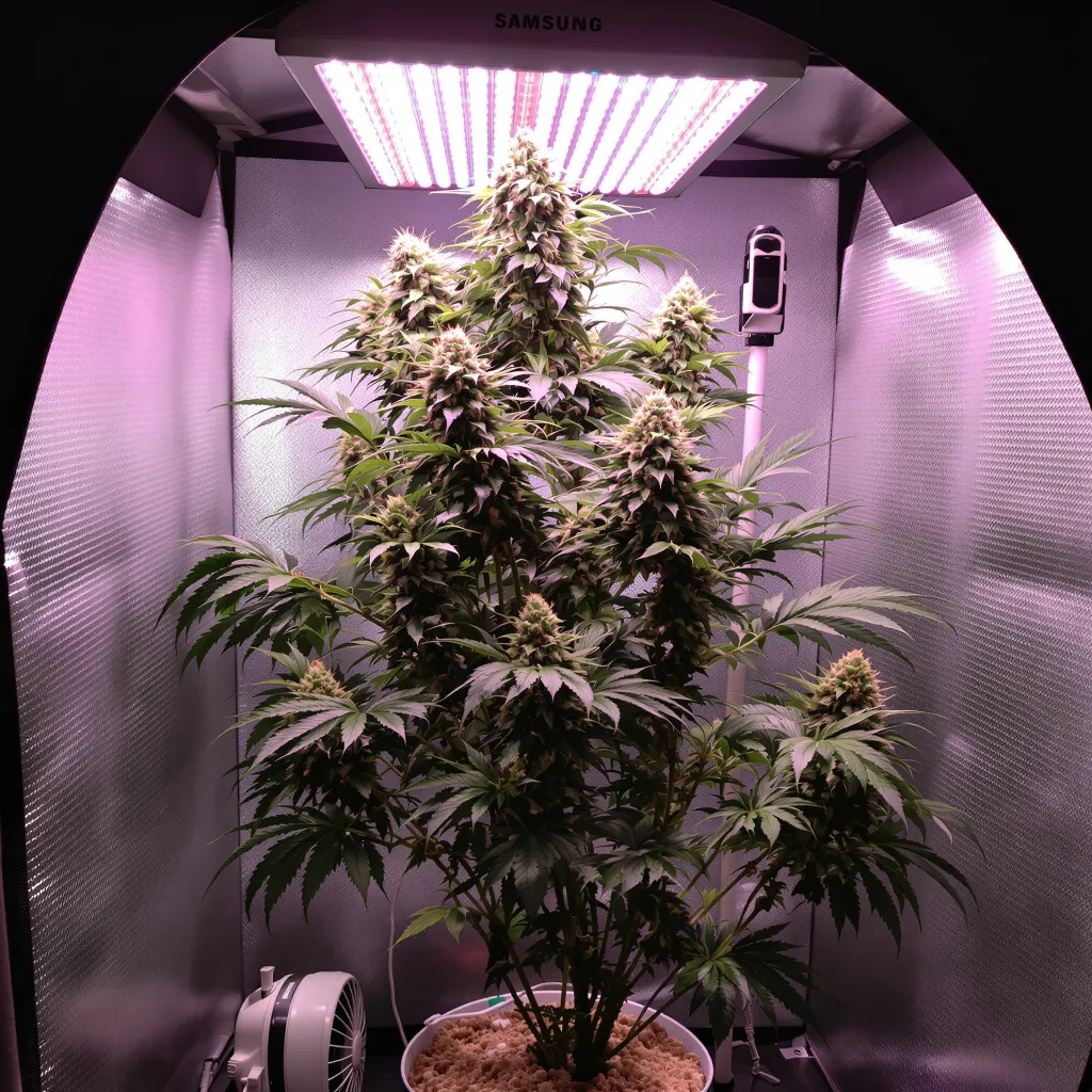 Planta de cannabis Lamb's Bread en fase de floración — 150-200 cm feminizada
