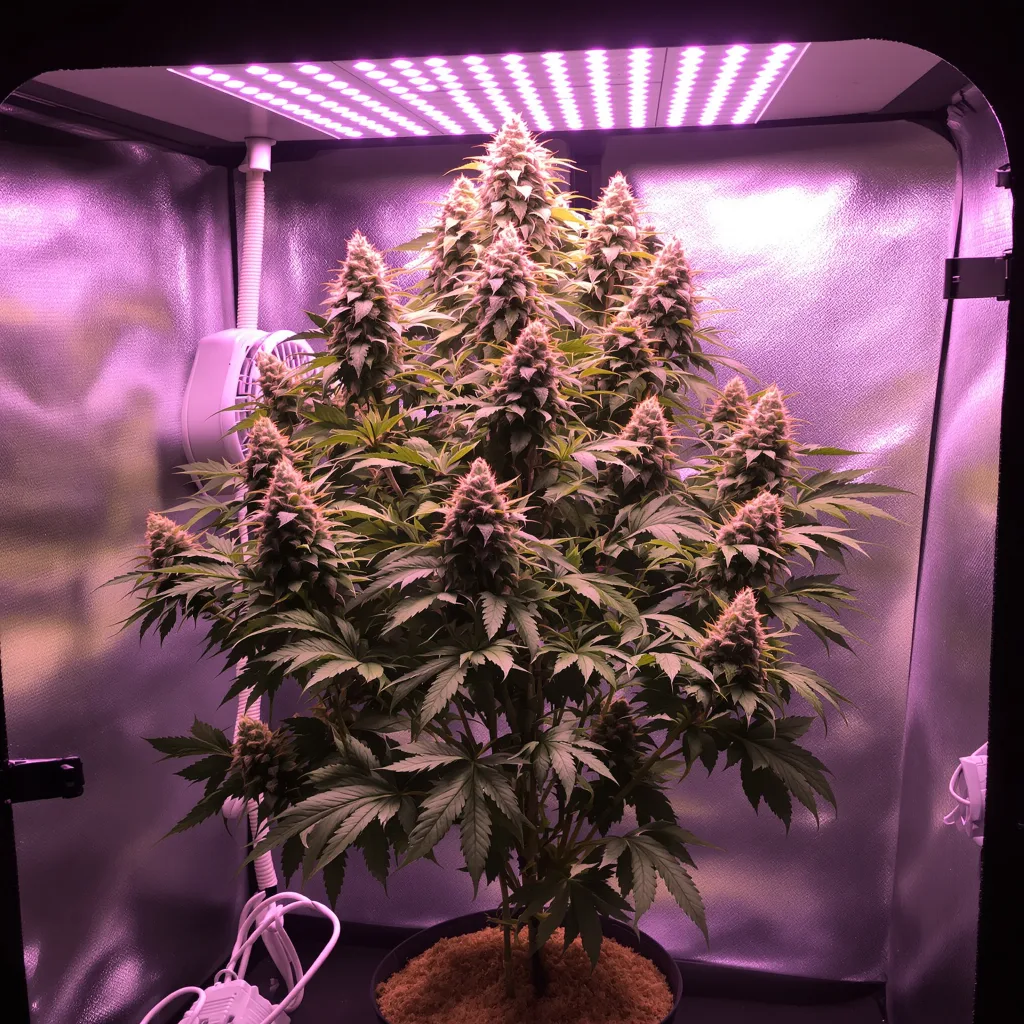 Planta de cannabis Larry OG en fase de floración — 60-100 cm autofloración