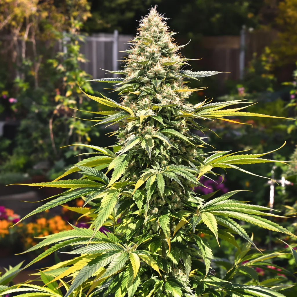 Lavender 53% indica / 47% sativa — flor con tricomas visibles