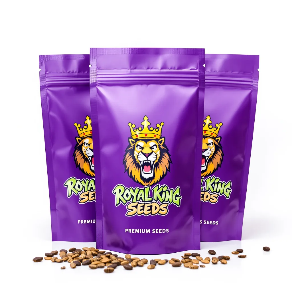 Le Silver Royale 54% indica / 46% sativa — flor con tricomas visibles