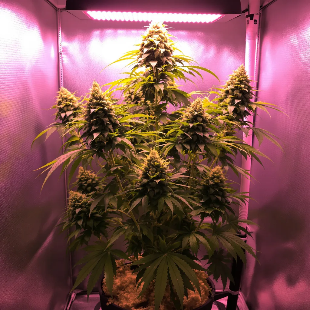 Planta de cannabis Lemon en fase de floración — 60-100 cm autofloración