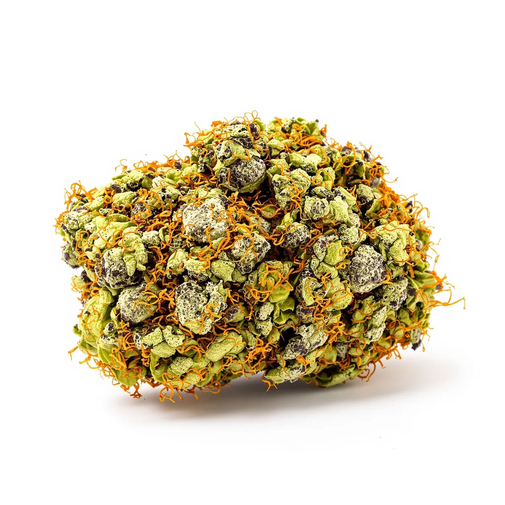 Lemon Diesel 90% indica / 10% sativa — flor con tricomas visibles