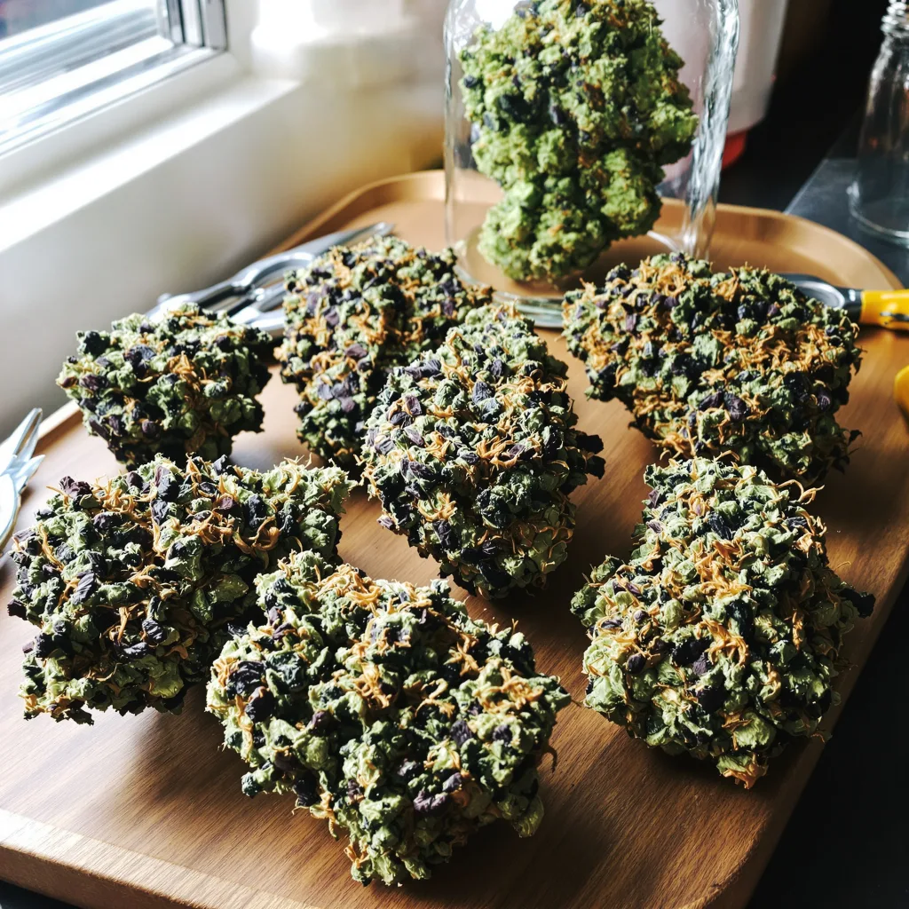 Lemon Drizzle 67% indica / 33% sativa — flor con tricomas visibles