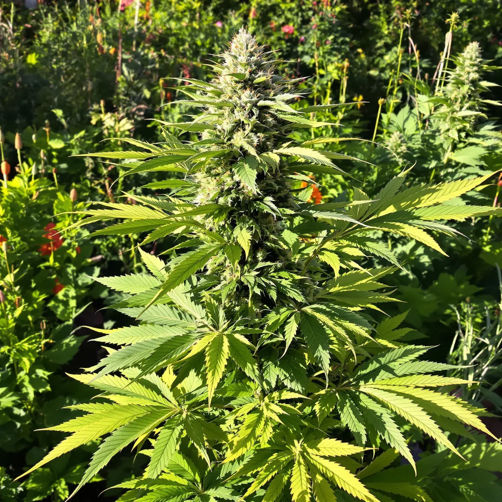 Lemon Drizzle 67% indica / 33% sativa — flor con tricomas visibles