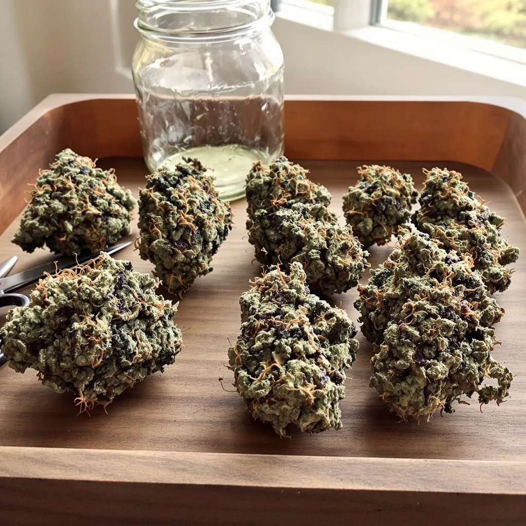 Lemon Drizzle 67% indica / 33% sativa — flor con tricomas visibles