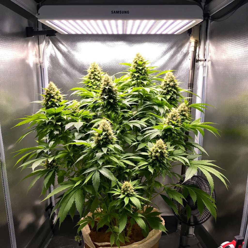 Planta de cannabis Lemon Drizzle en fase de floración — 90-130 cm feminizada
