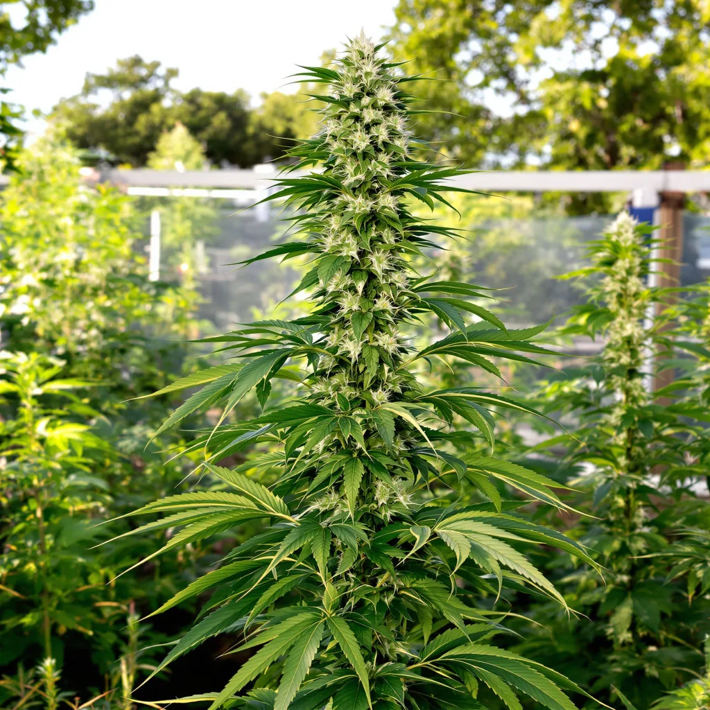 Lemon Jack 25% indica / 75% sativa — flor con tricomas visibles