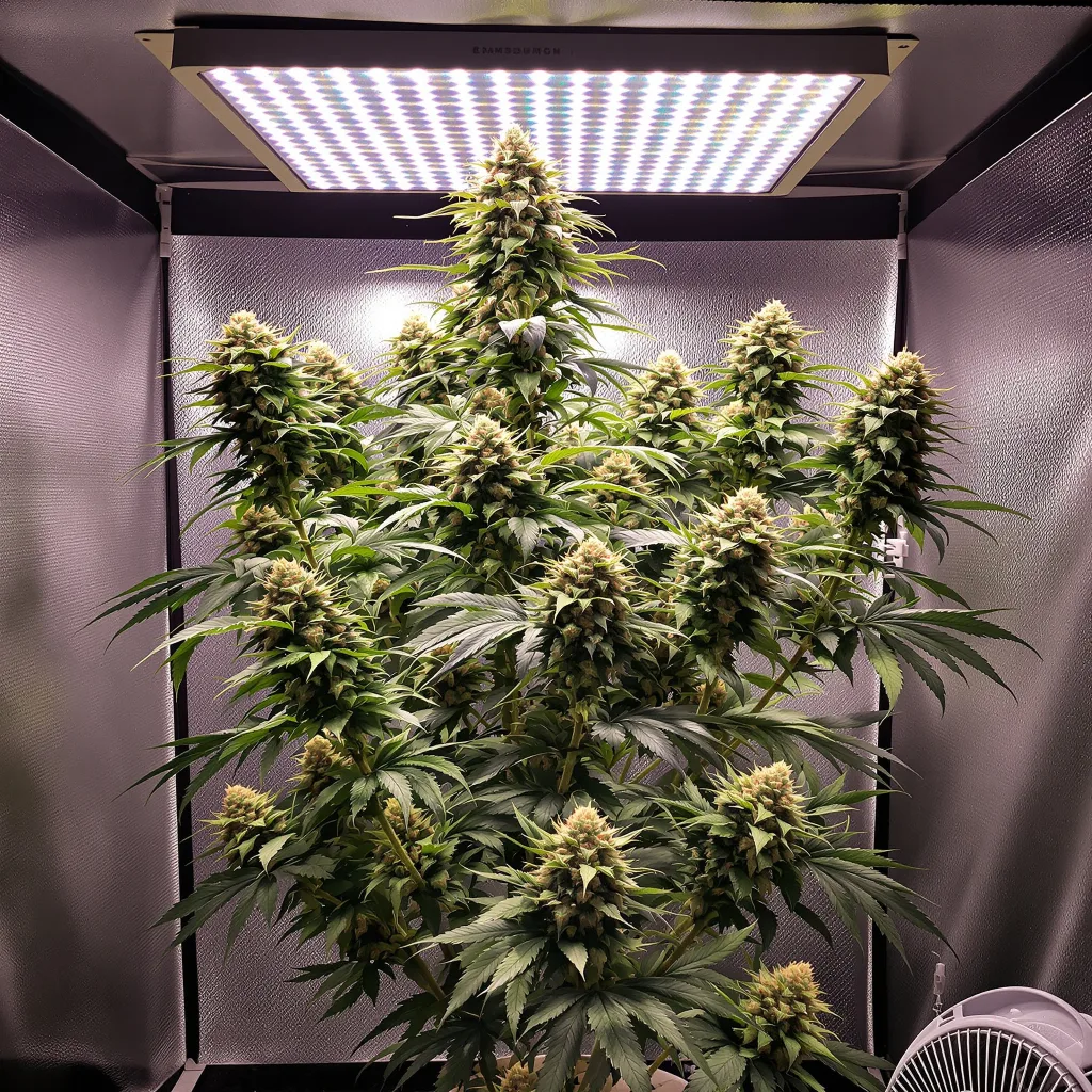 Planta de cannabis Lemon Kush en fase de floración — 120-180 cm feminizada