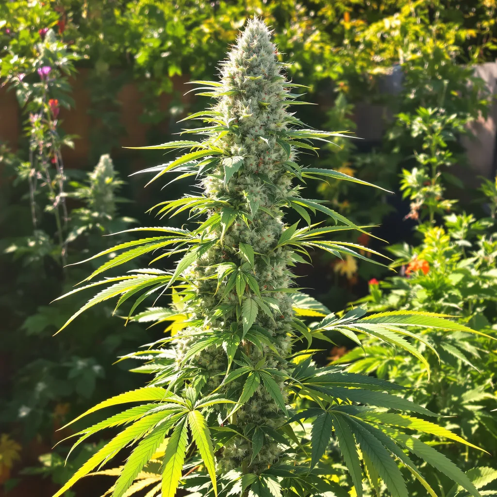 Lemon Skunk 30% indica / 60% sativa — flor con tricomas visibles