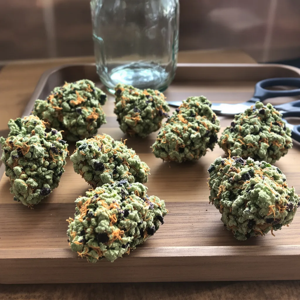 Lemon Tree 61% indica / 39% sativa — flor con tricomas visibles