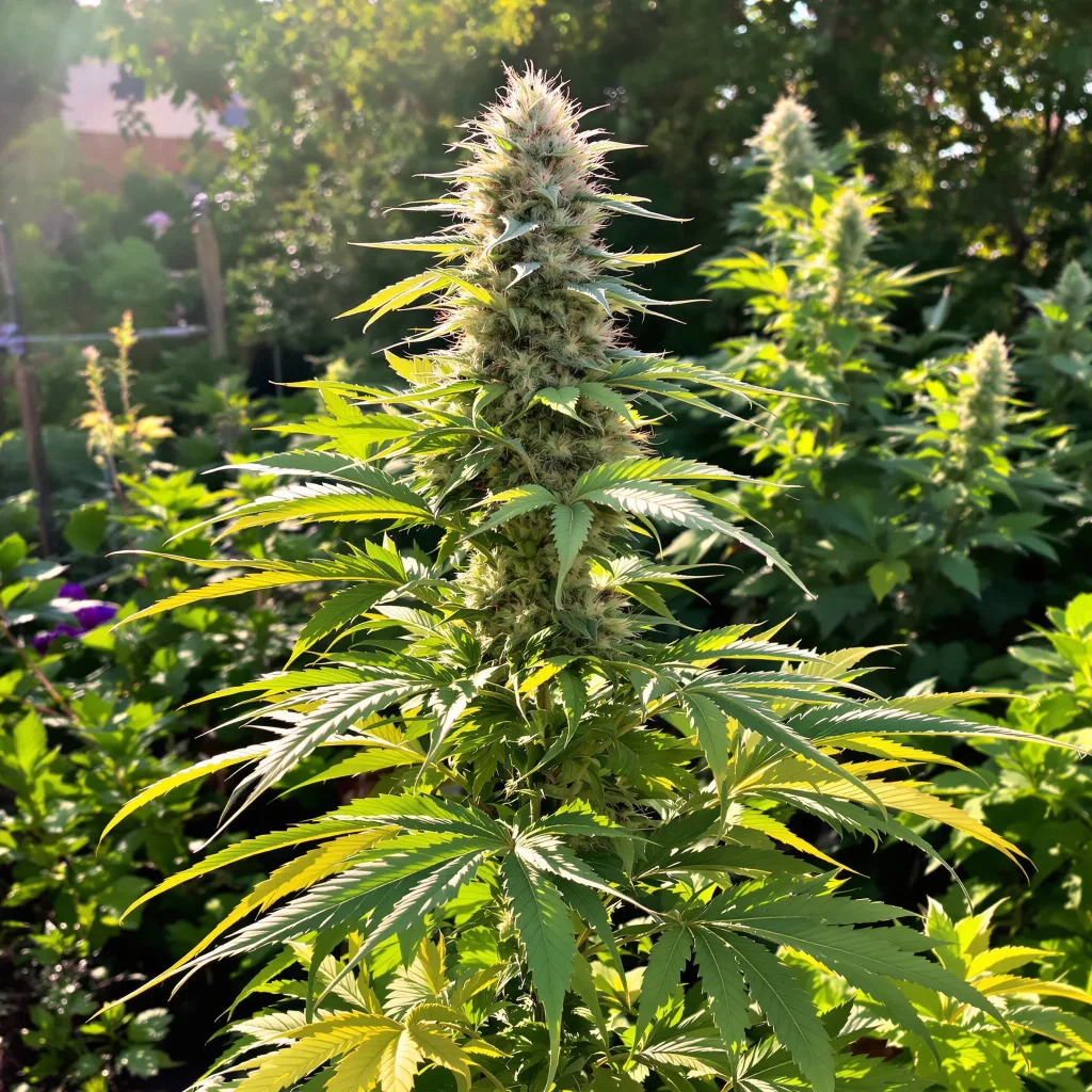 Lethal Purple 38% indica / 62% sativa — flor con tricomas visibles