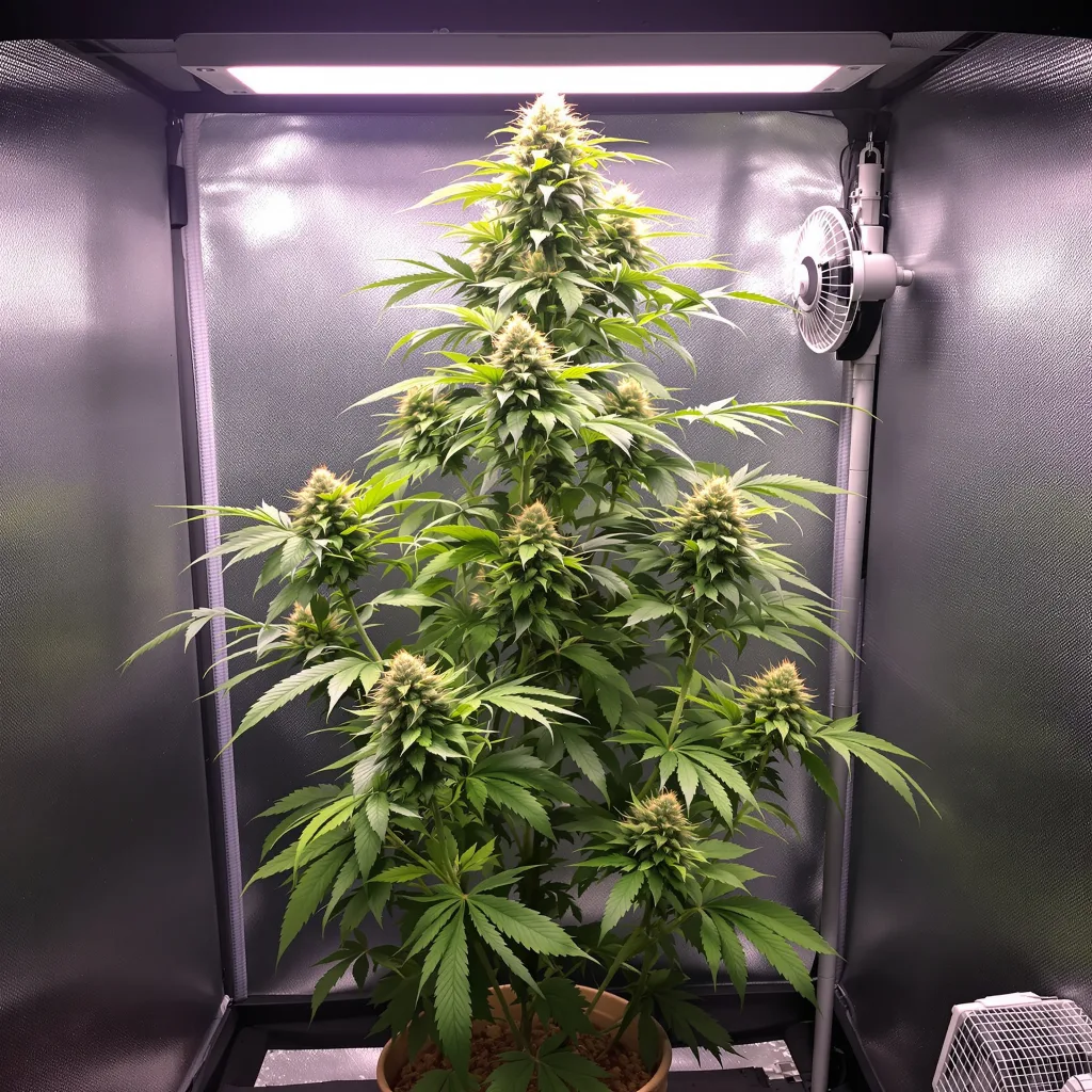 Planta de cannabis Liberty Haze en fase de floración — 150-200 cm feminizada
