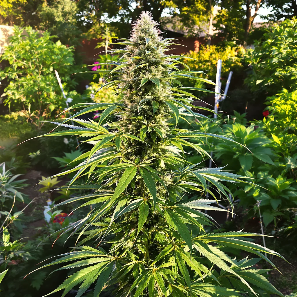Liberty Haze 15% indica / 85% sativa — flor con tricomas visibles