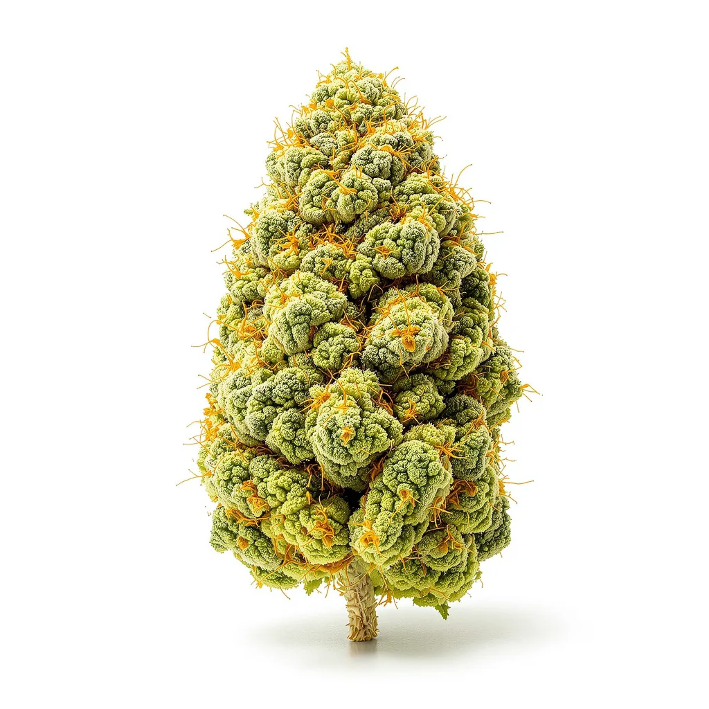 Lodi Dodi 24% indica / 76% sativa — flor con tricomas visibles