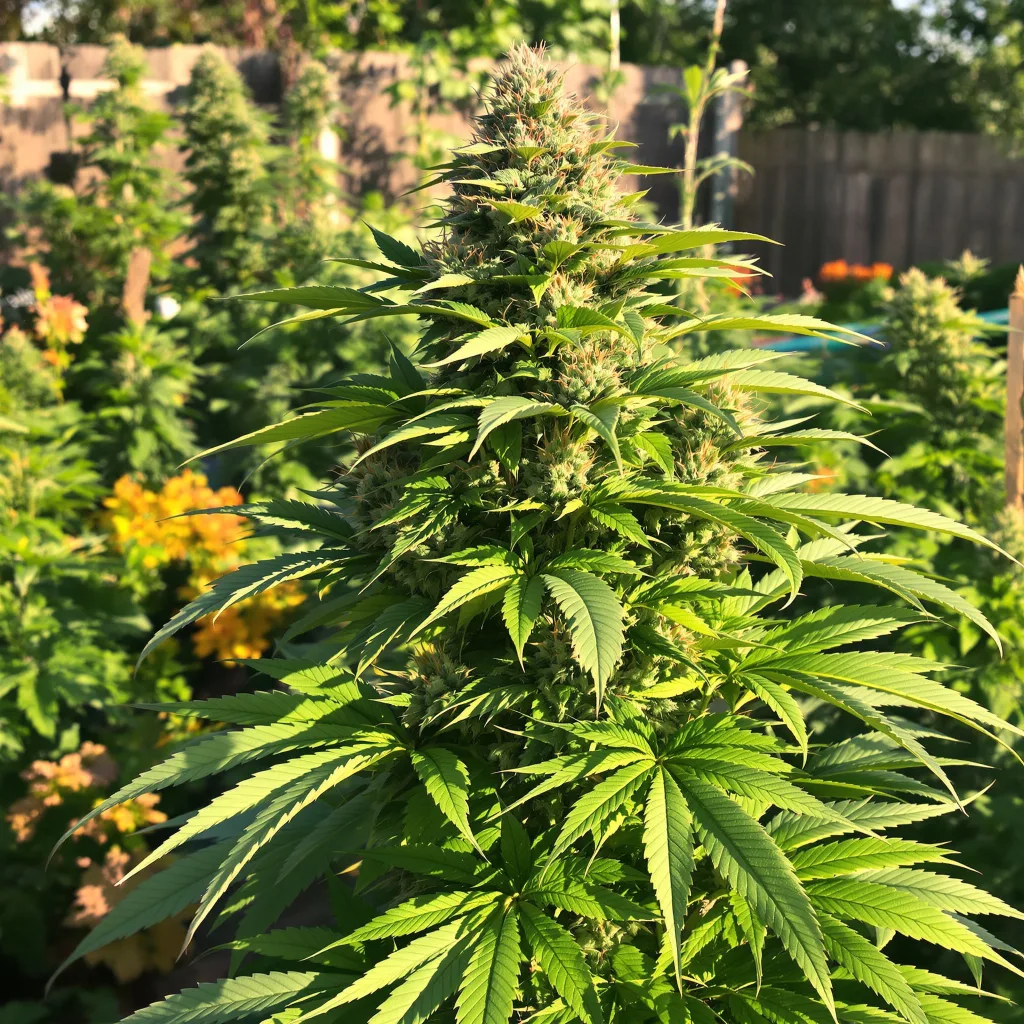 London Pound Cake 73% indica / 27% sativa — flor con tricomas visibles