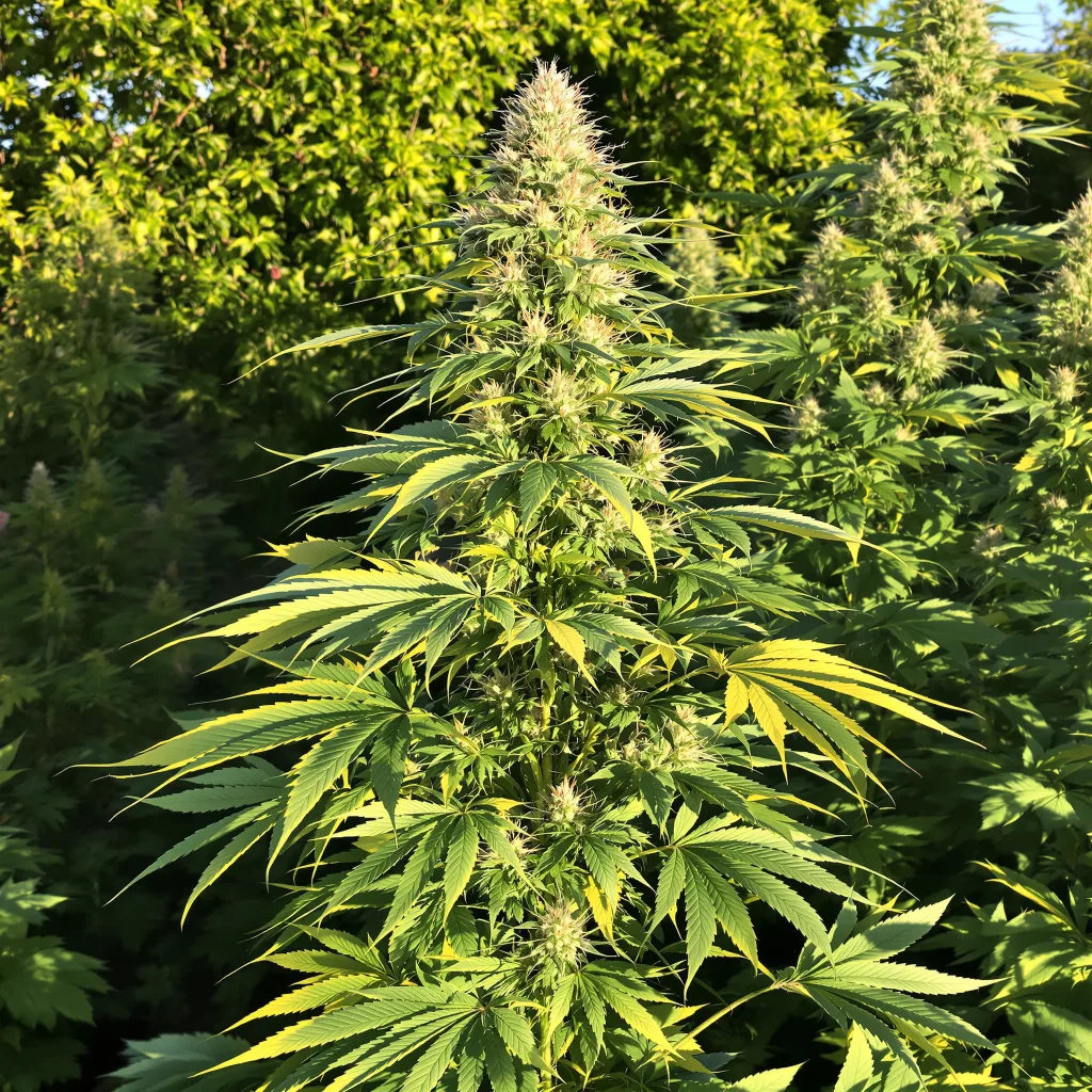 Love Potion #1 30% indica / 70% sativa — flor con tricomas visibles