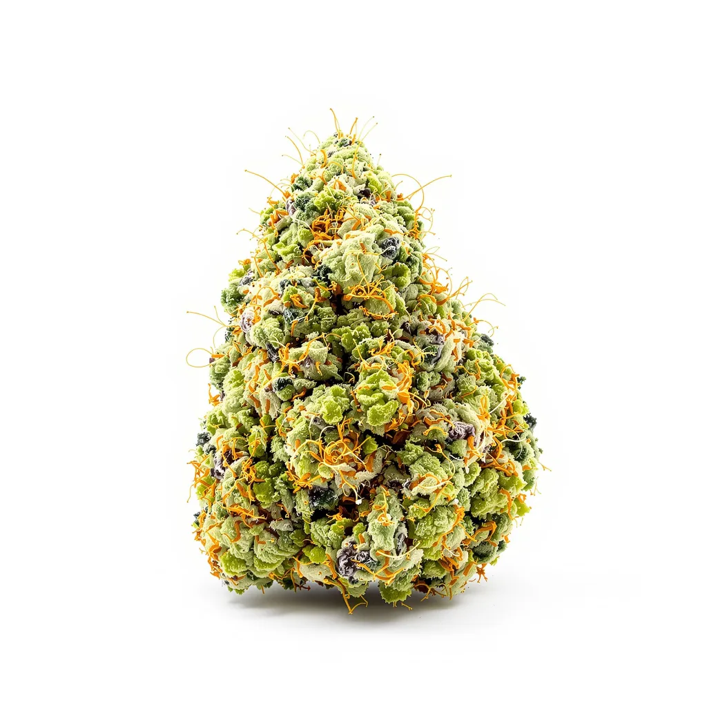 Love Potion #1 30% indica / 70% sativa — flor con tricomas visibles