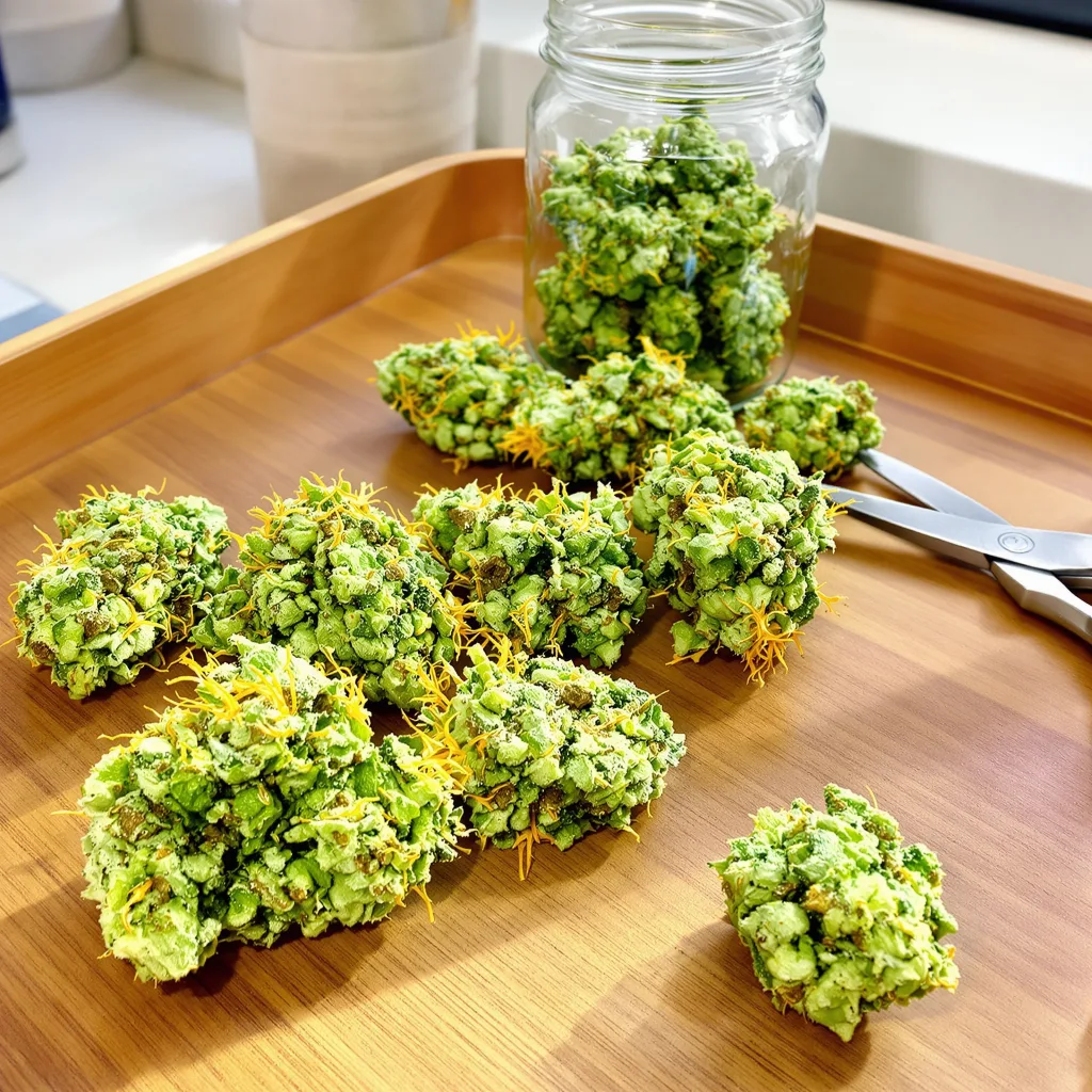 Lucid Dream 20% indica / 80% sativa — flor con tricomas visibles