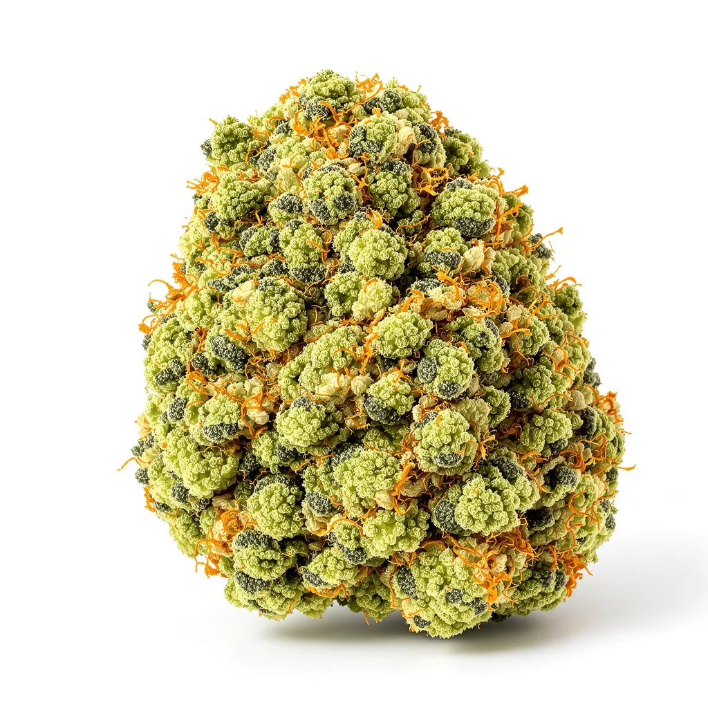 Lucid Dream 20% indica / 80% sativa — flor con tricomas visibles