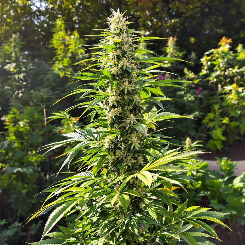 Lucid Dream Kush 9% indica / 91% sativa — flor con tricomas visibles