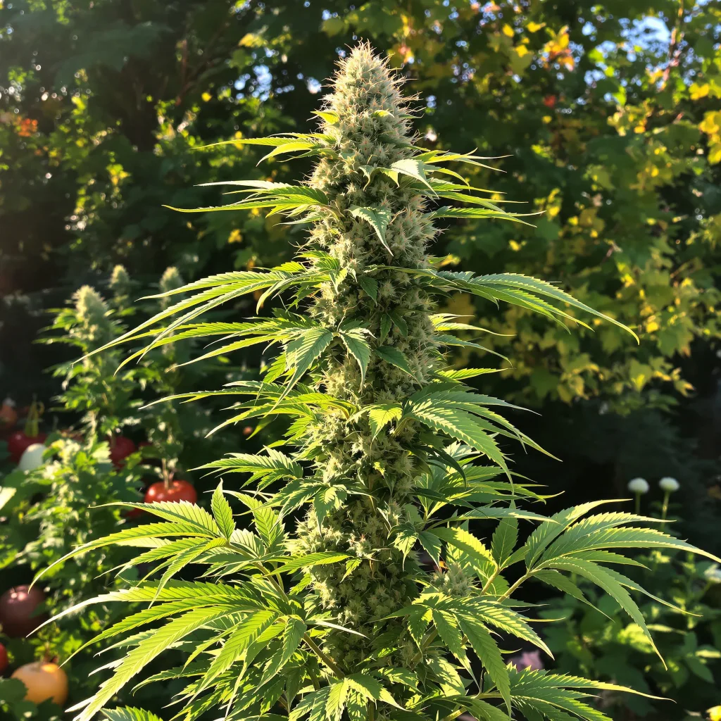 Lucky Charms 50% indica / 50% sativa — flor con tricomas visibles