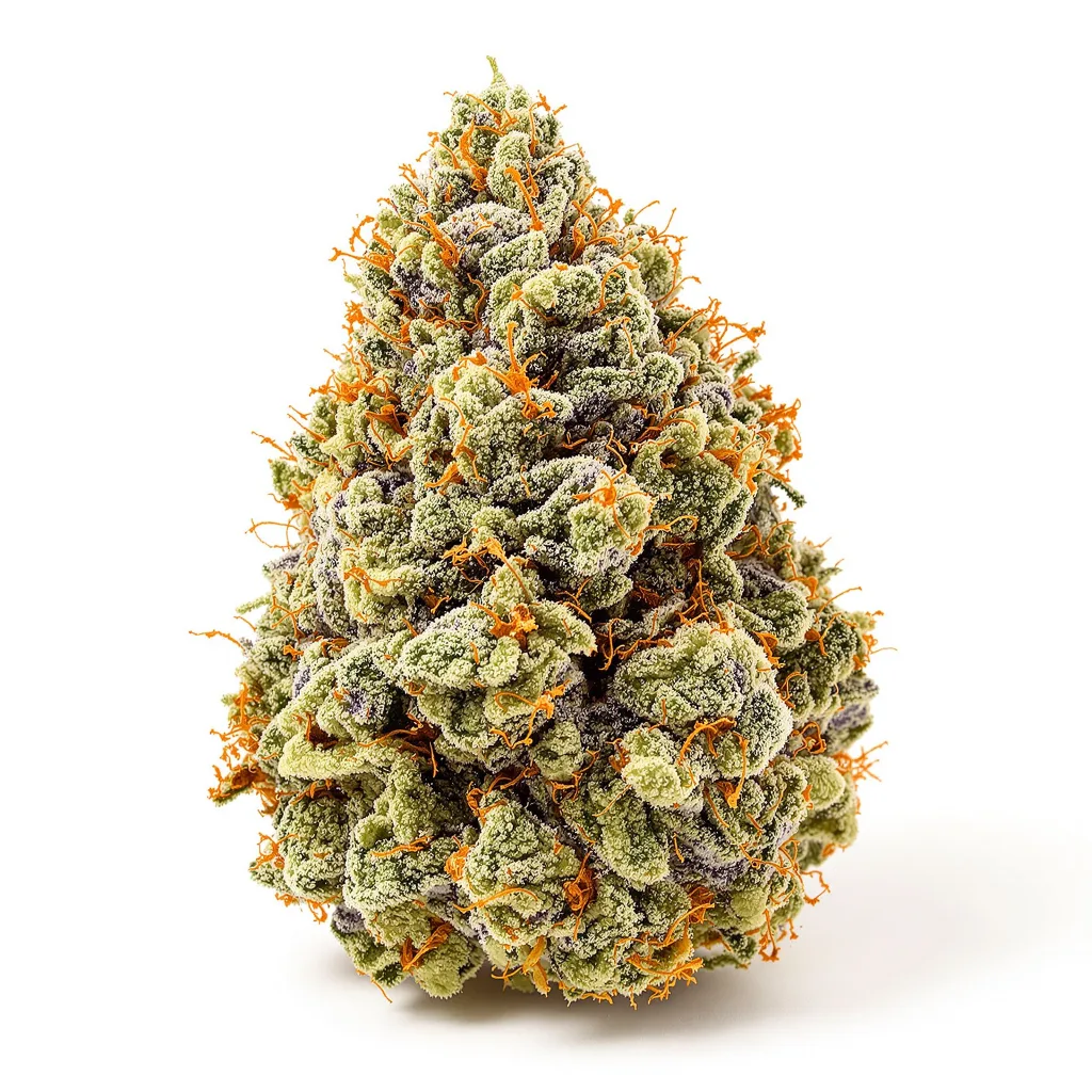 Lucky Charms 50% indica / 50% sativa — flor con tricomas visibles