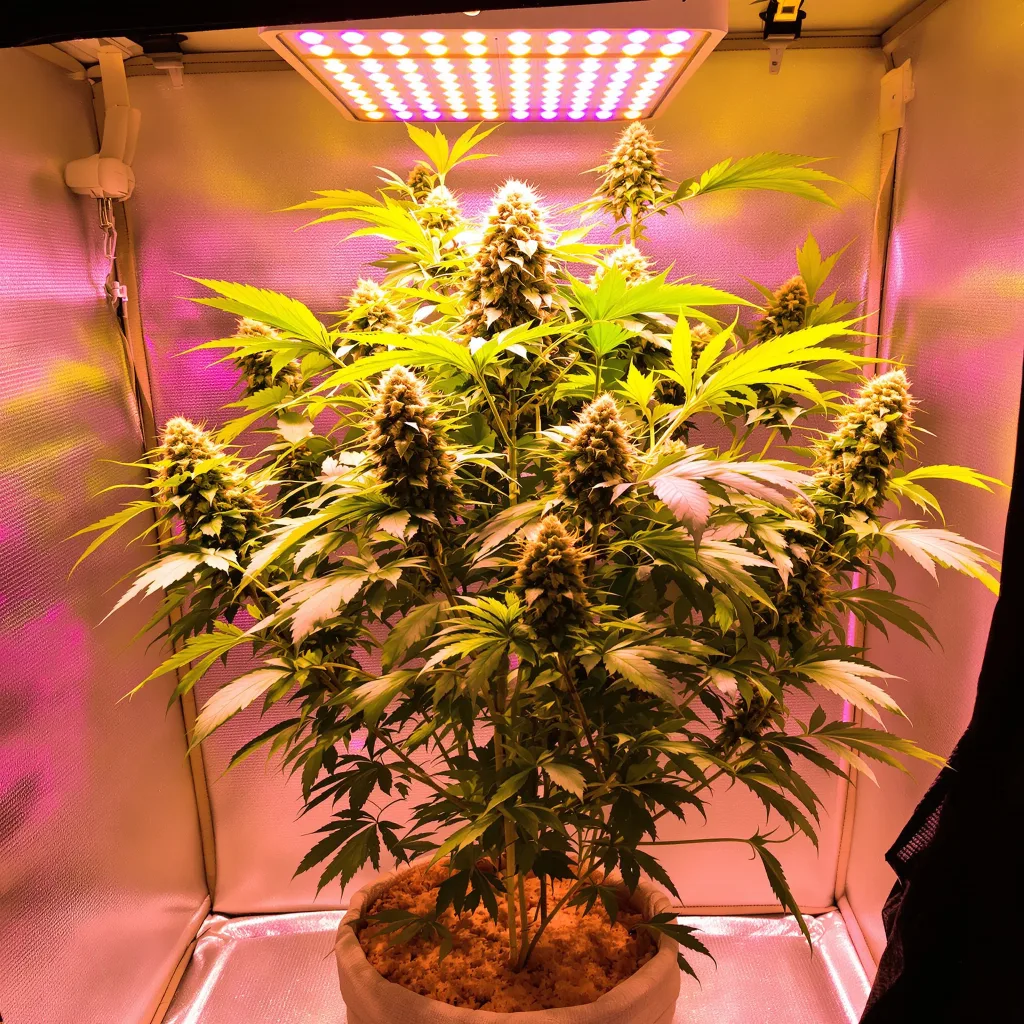 Planta de cannabis Lucky Dog en fase de floración — 90-130 cm feminizada