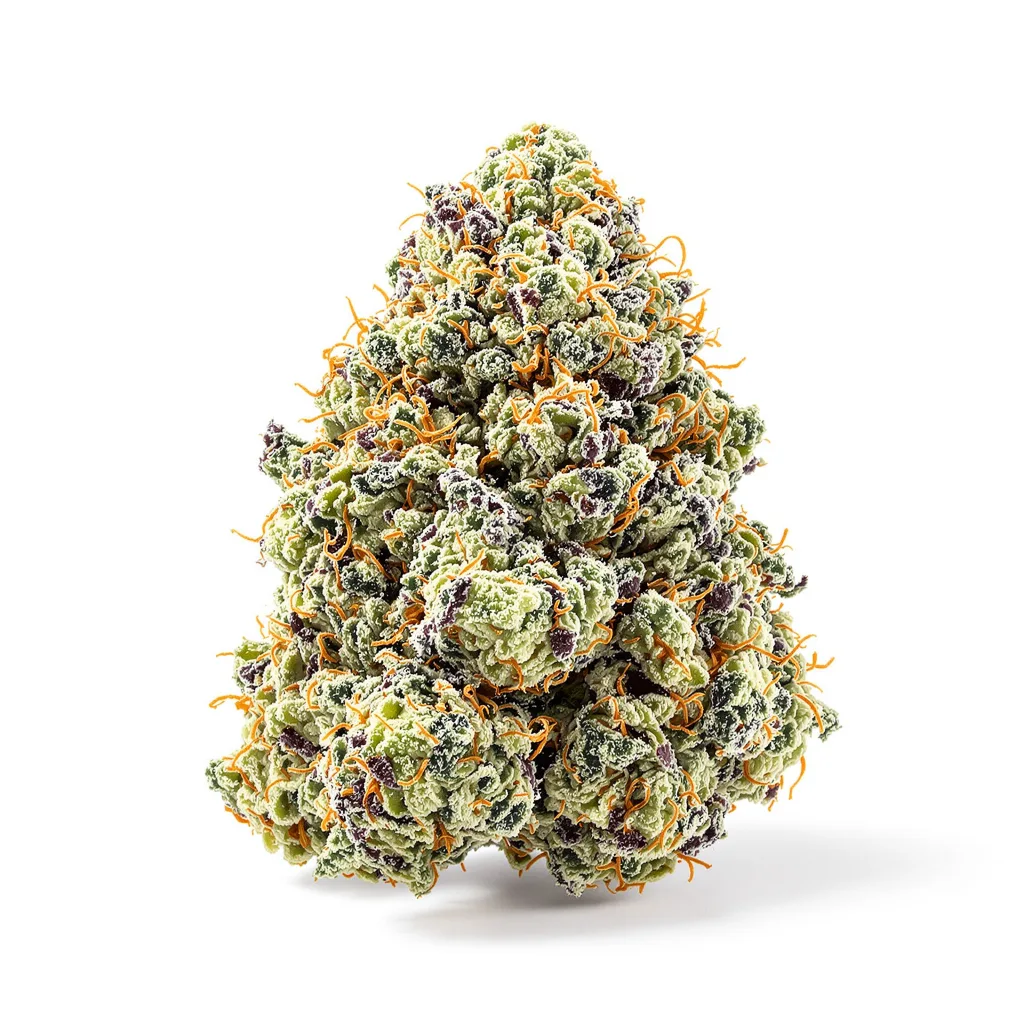 M-39 60% indica / 40% sativa — flor con tricomas visibles