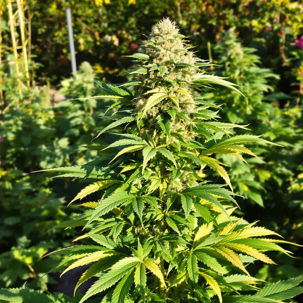 Mafia Funeral 84% indica / 16% sativa — flor con tricomas visibles