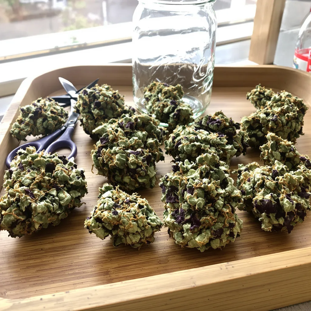 Magic Beans OG 69% indica / 31% sativa — flor con tricomas visibles
