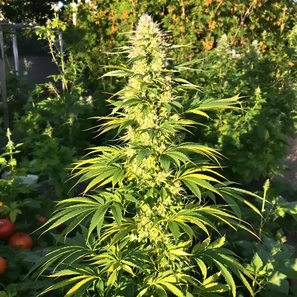 Magnum 49% indica / 51% sativa — flor con tricomas visibles