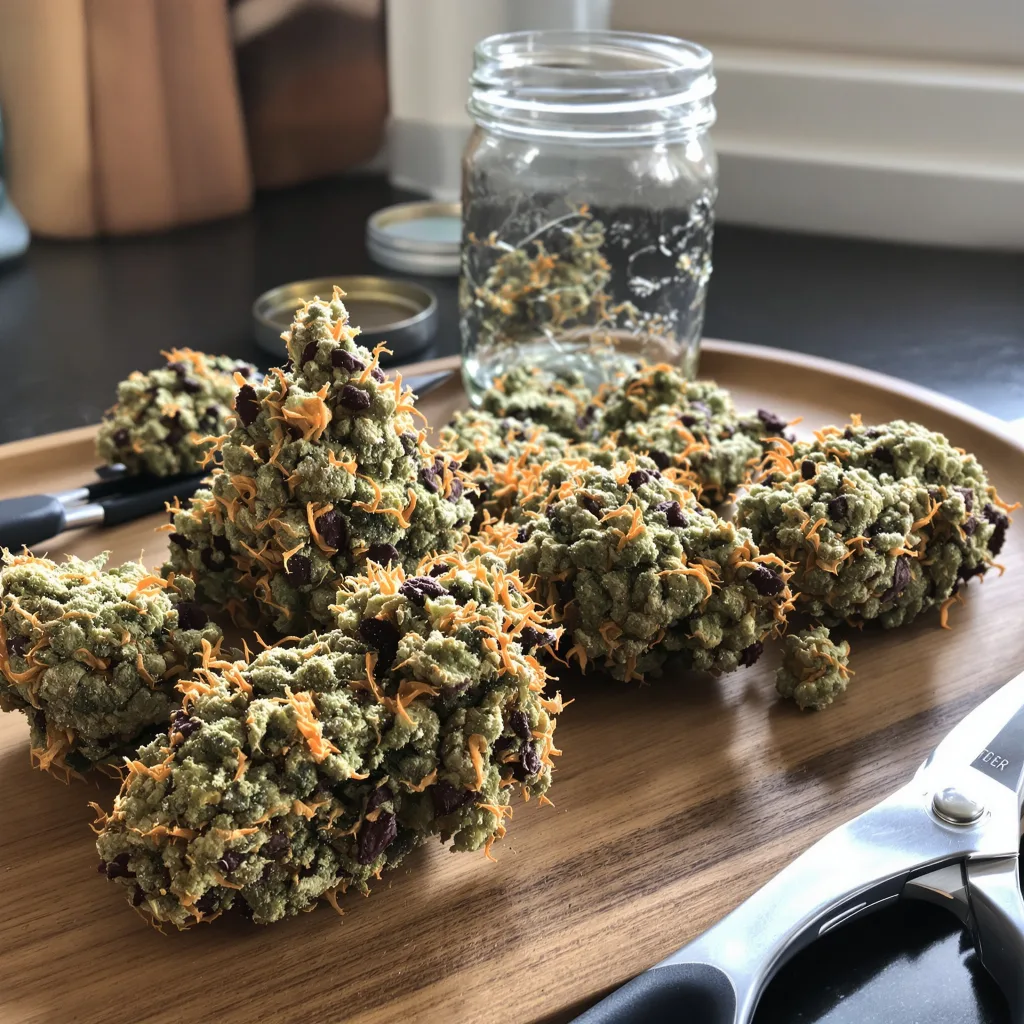 Magnum 49% indica / 51% sativa — flor con tricomas visibles