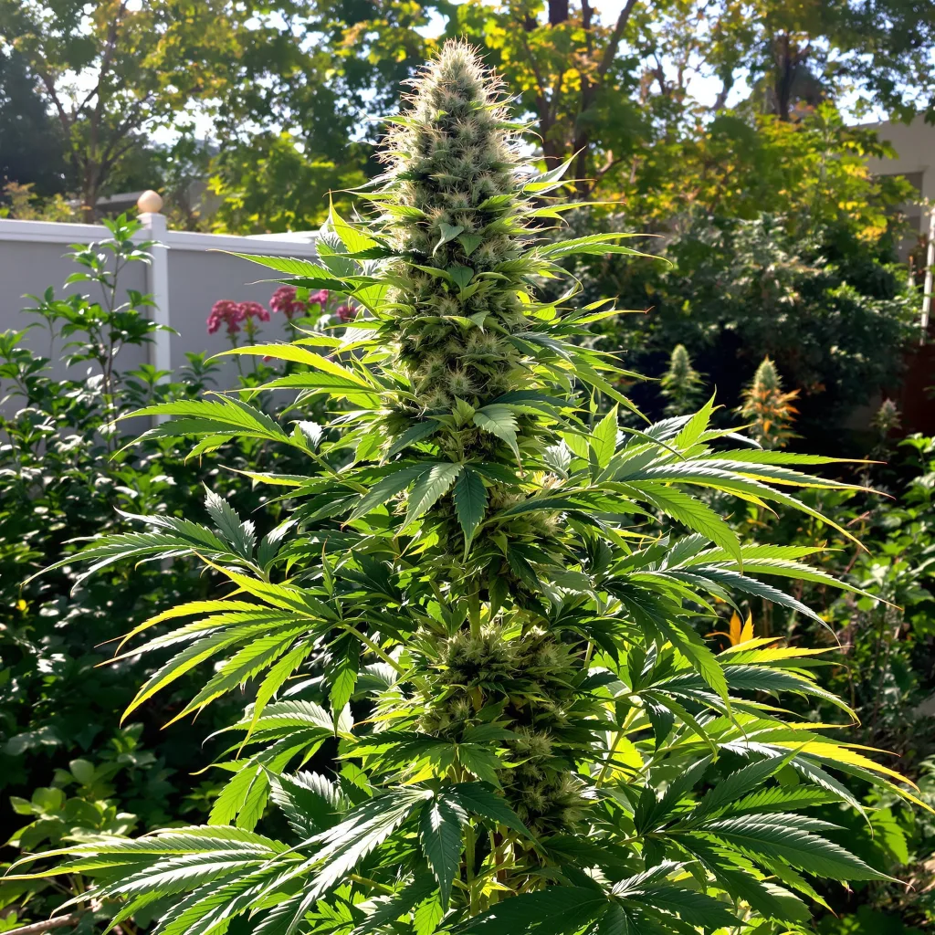 Magnum 49% indica / 51% sativa — flor con tricomas visibles