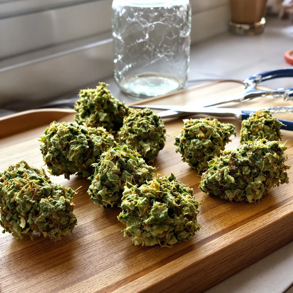 Malawi Gold 11% indica / 89% sativa — flor con tricomas visibles
