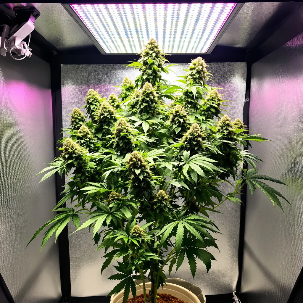Planta de cannabis Mandala #1 en fase de floración — 60-100 cm autofloración