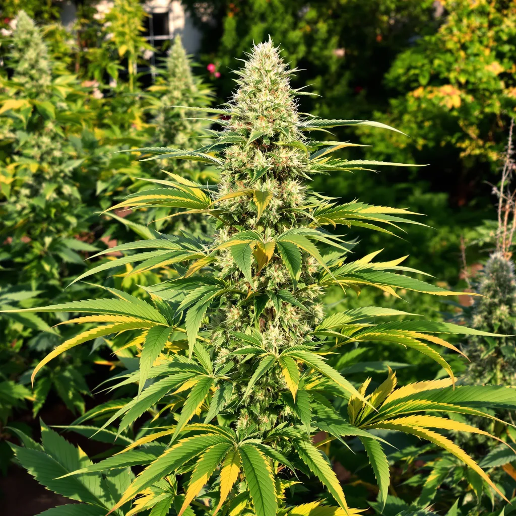 Mandala #1 52% indica / 48% sativa — flor con tricomas visibles