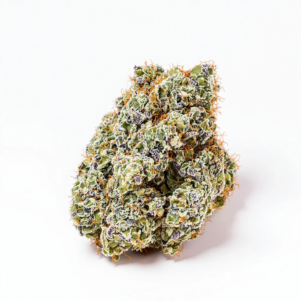 Mandala #1 52% indica / 48% sativa — flor con tricomas visibles