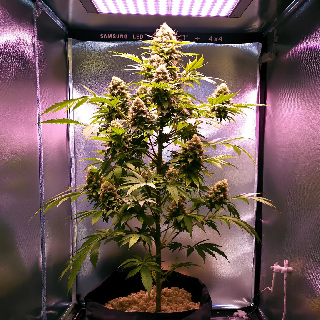 Planta de cannabis Mandarin en fase de floración — 60-100 cm autofloración
