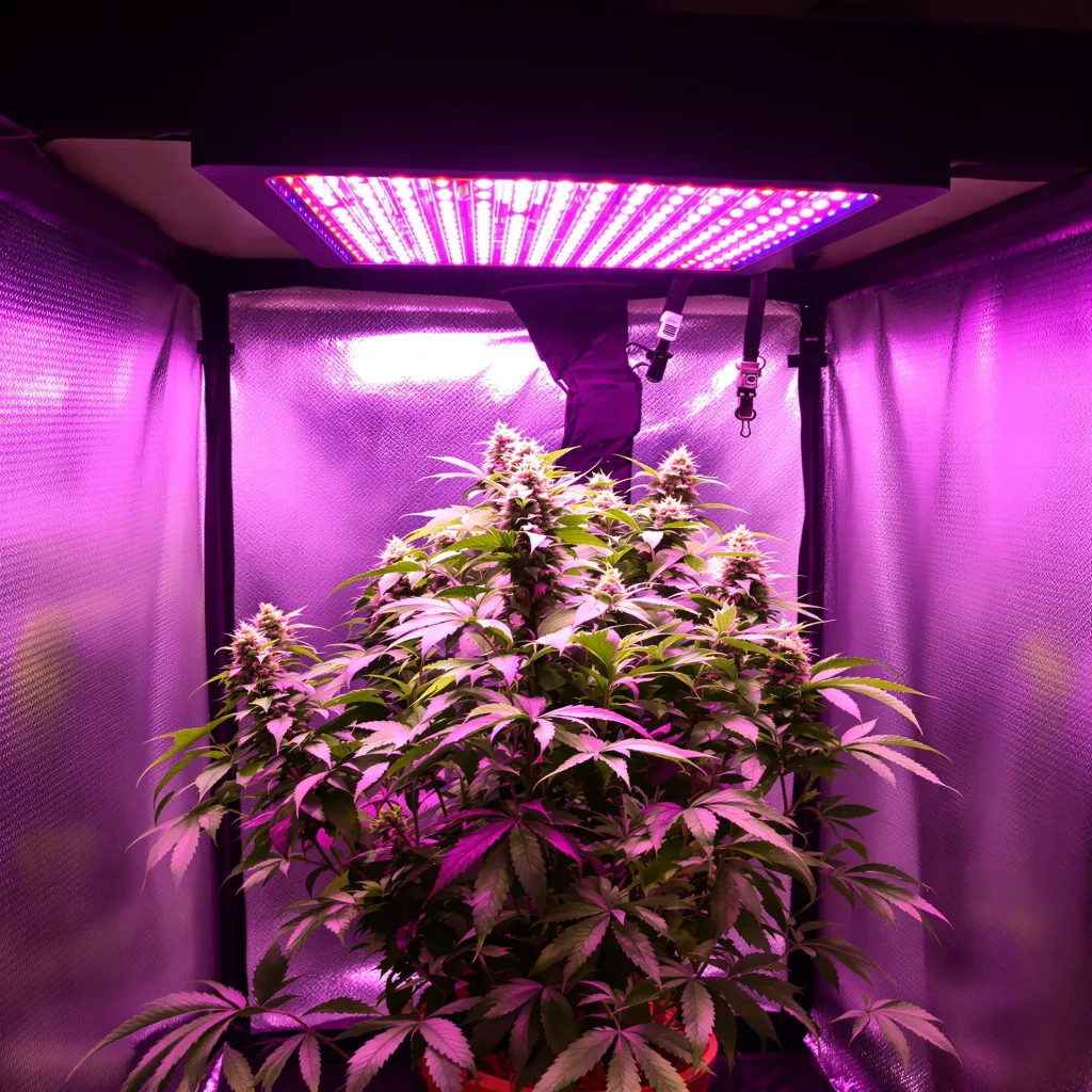 Planta de cannabis Mango Kush en fase de floración — 60-100 cm autofloración
