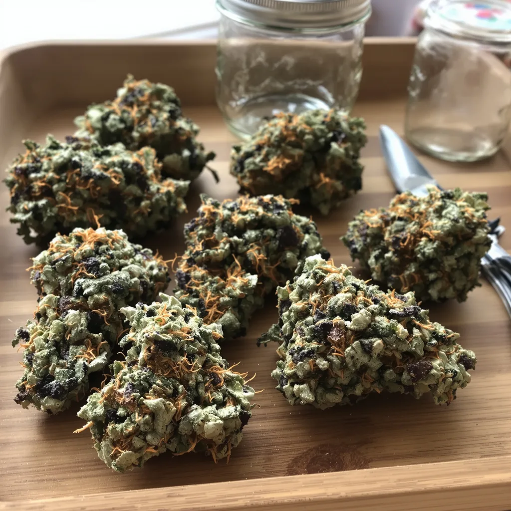 Maple Leaf 70% indica / 30% sativa — flor con tricomas visibles