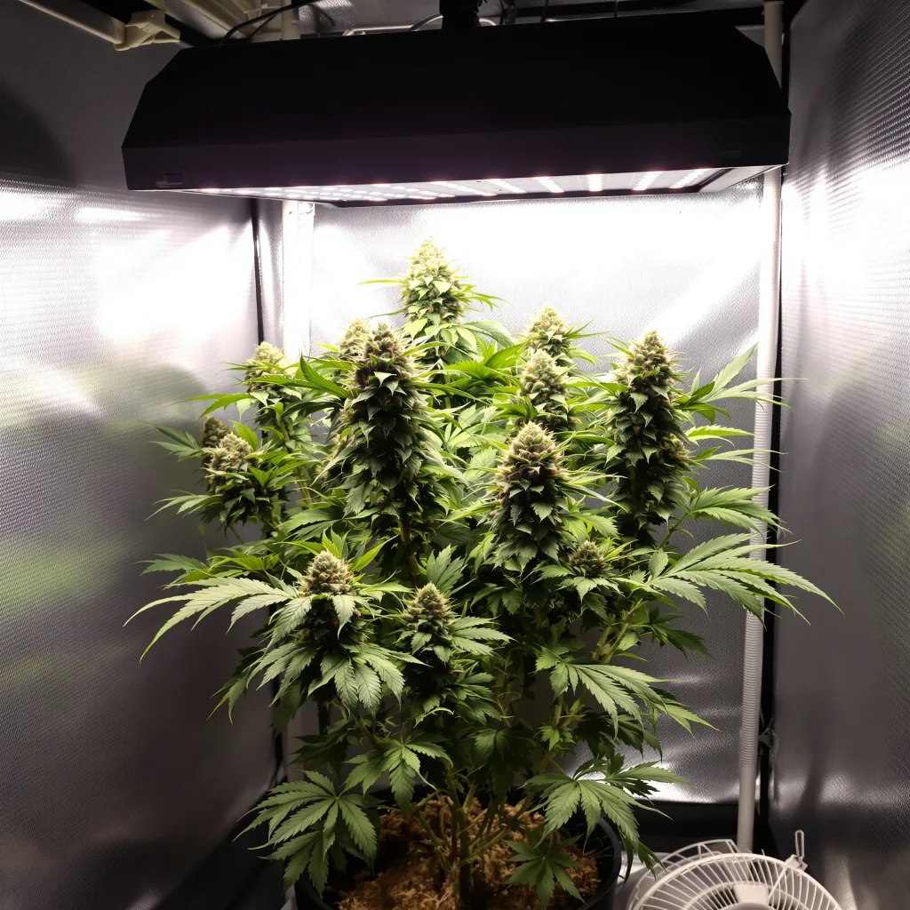 Planta de cannabis Marcosus Marshmellow en fase de floración — 90-130 cm feminizada