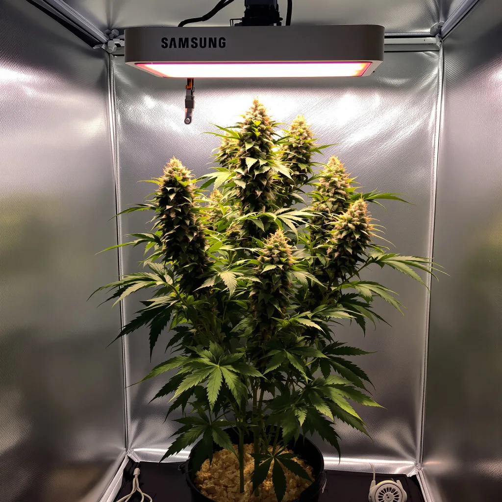 Planta de cannabis Master Bubba en fase de floración — 60-100 cm autofloración