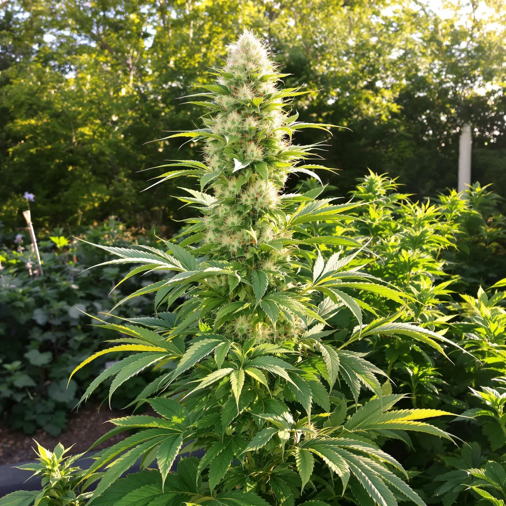 Master Bubba 40% indica / 50% sativa — flor con tricomas visibles