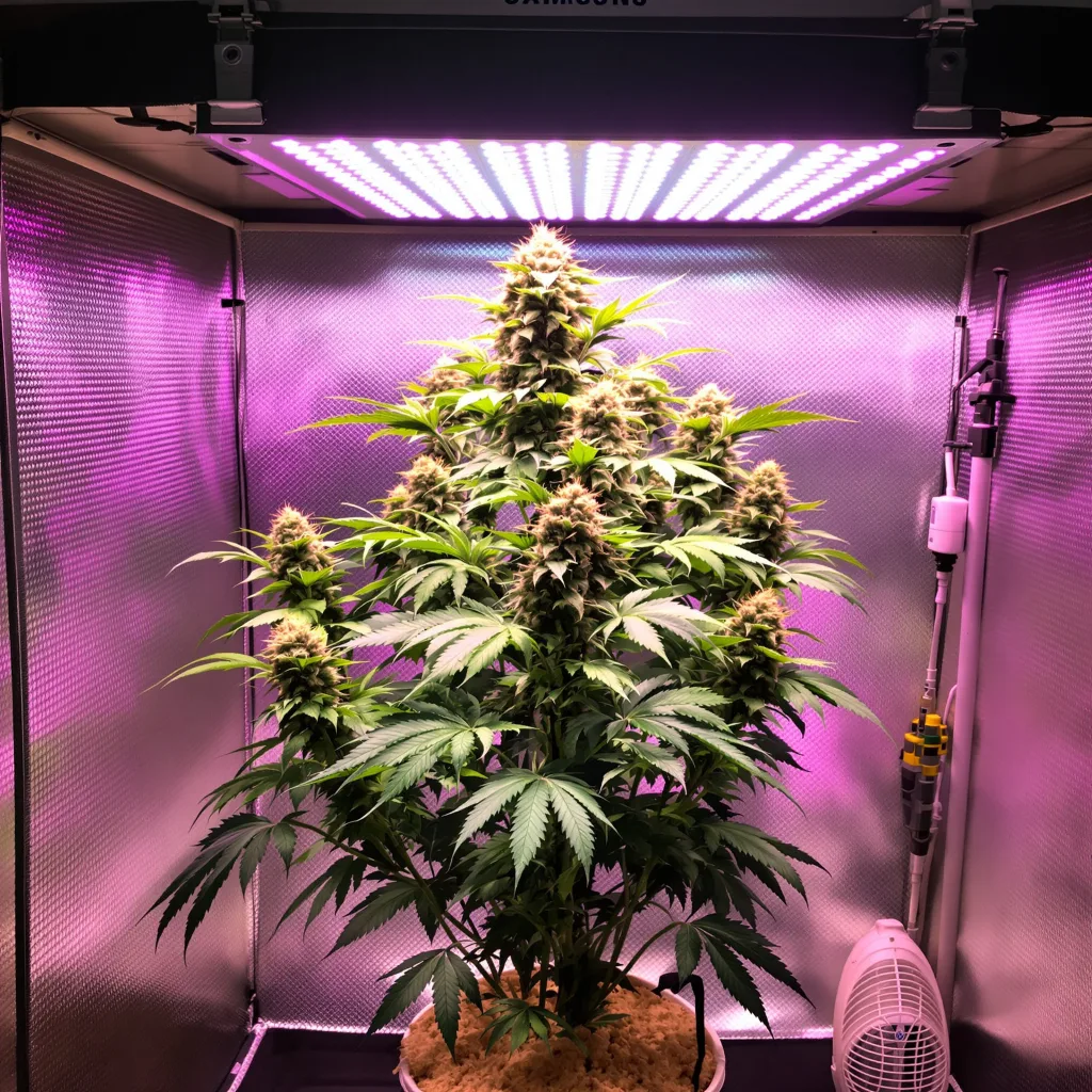 Planta de cannabis Master Jedi en fase de floración — 60-100 cm autofloración