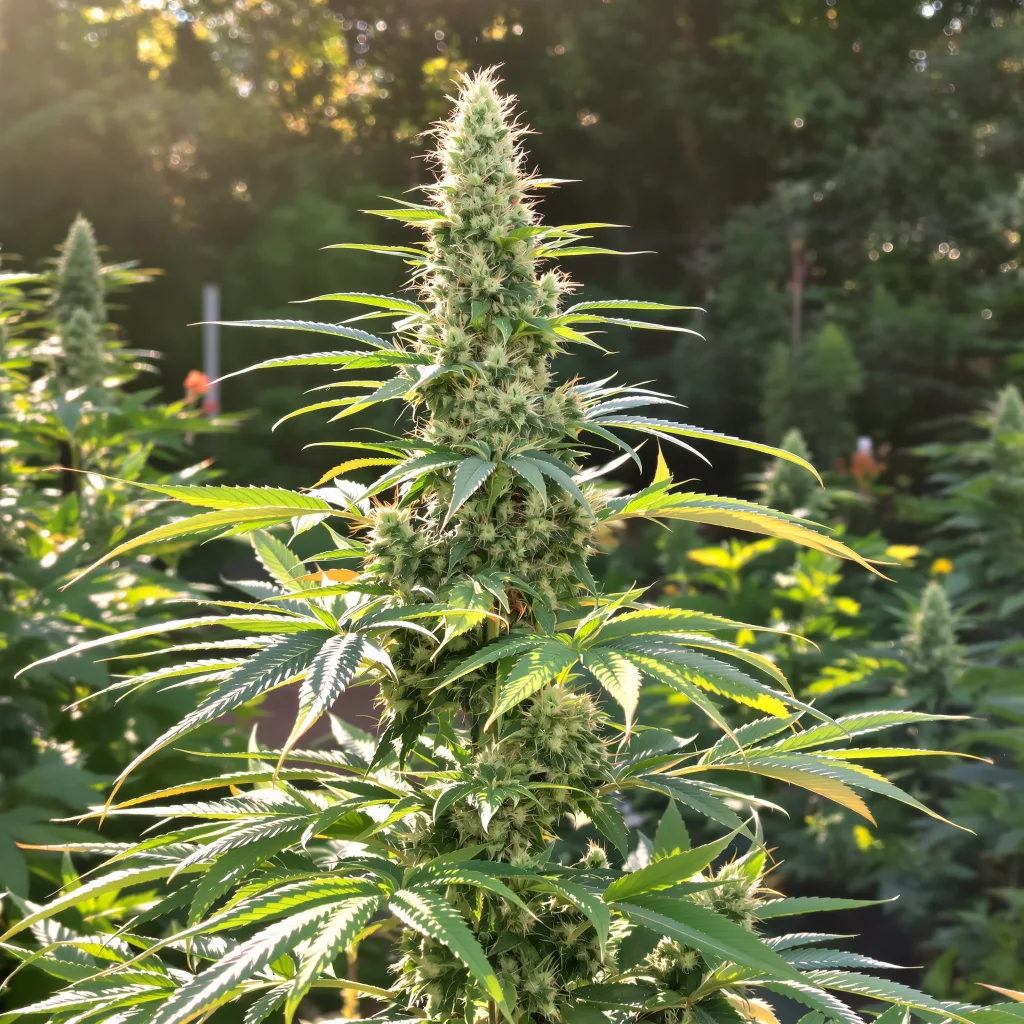 Master Jedi 40% indica / 50% sativa — flor con tricomas visibles