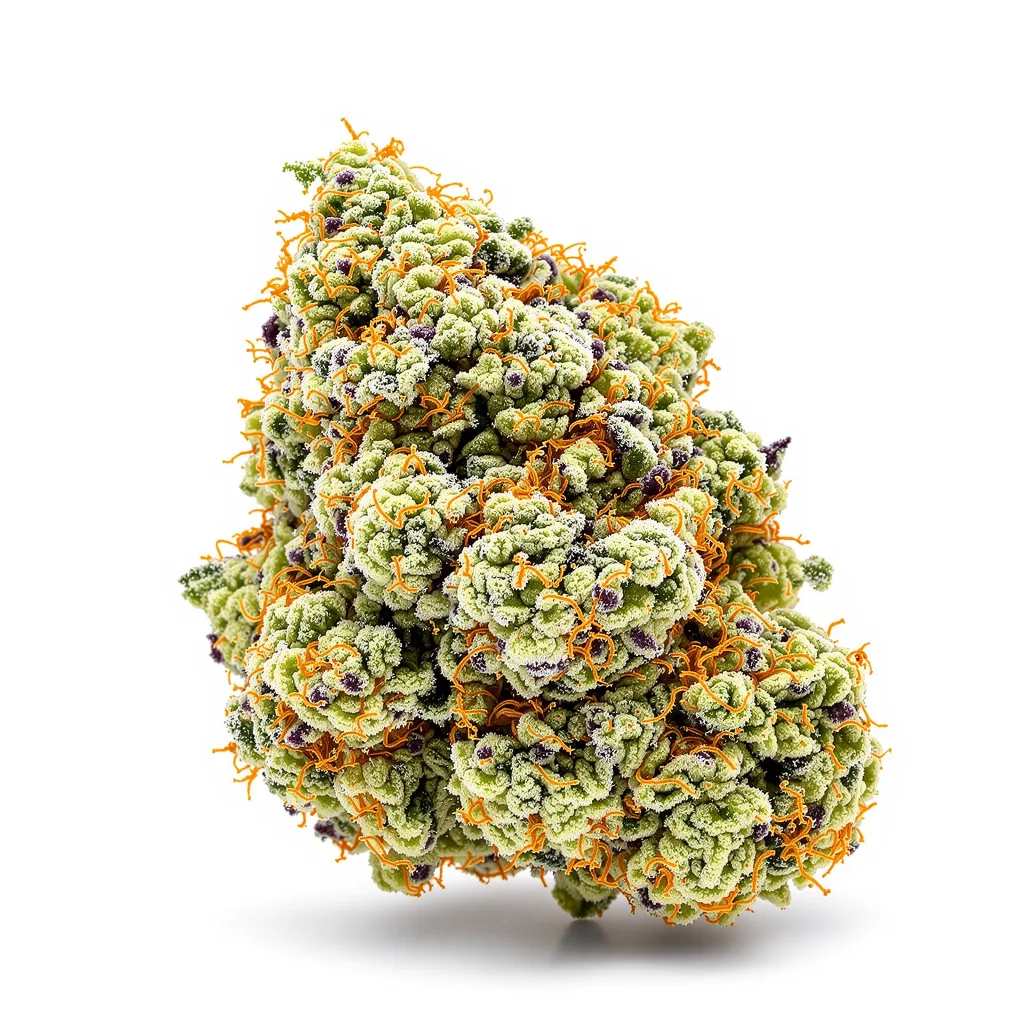 Master Jedi 40% indica / 50% sativa — flor con tricomas visibles