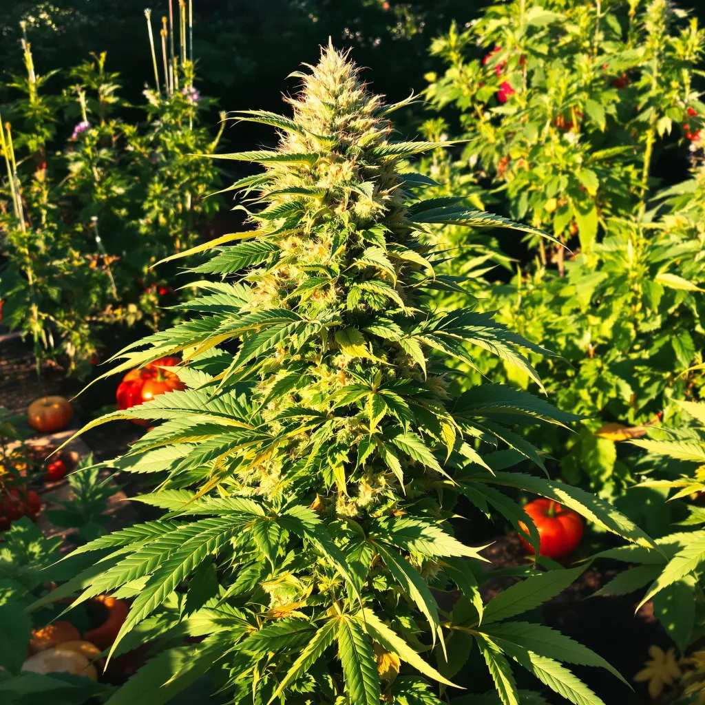 Matanuska Thunder Fuck 77% indica / 23% sativa — flor con tricomas visibles
